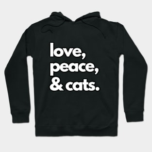 Love, peace & cats Hoodie